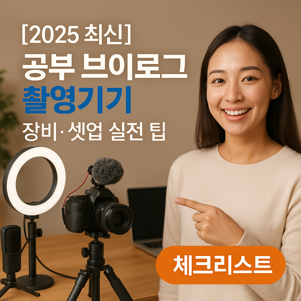 [2025 최신] 공부 브이로그 촬영기기 ｜ 장비&middot;셋업 실전 팁