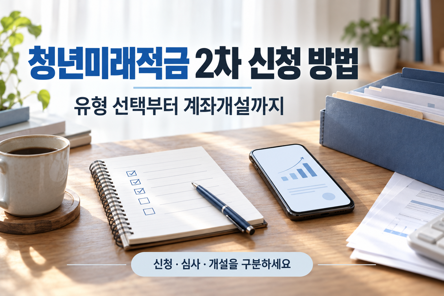 청년미래적금 2차 신청 방법｜앱 신청&middot;유형 선택&middot;서류&middot;계좌개설 순서