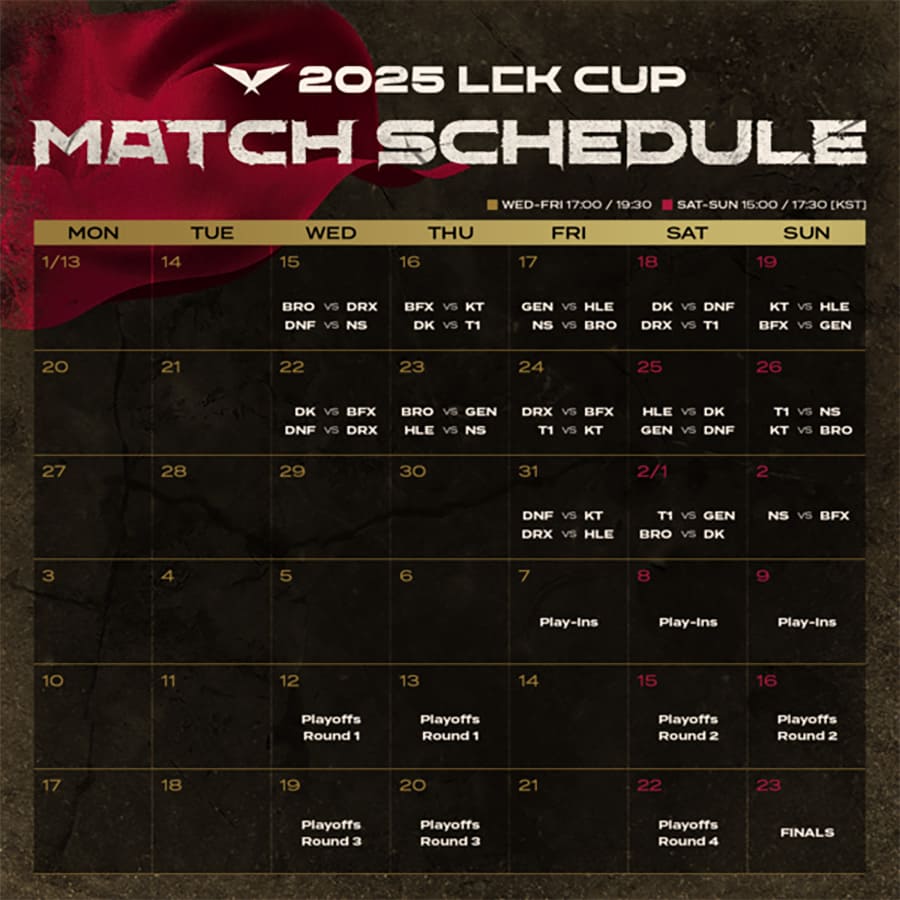 2025-LCK-CUP-경기-일정