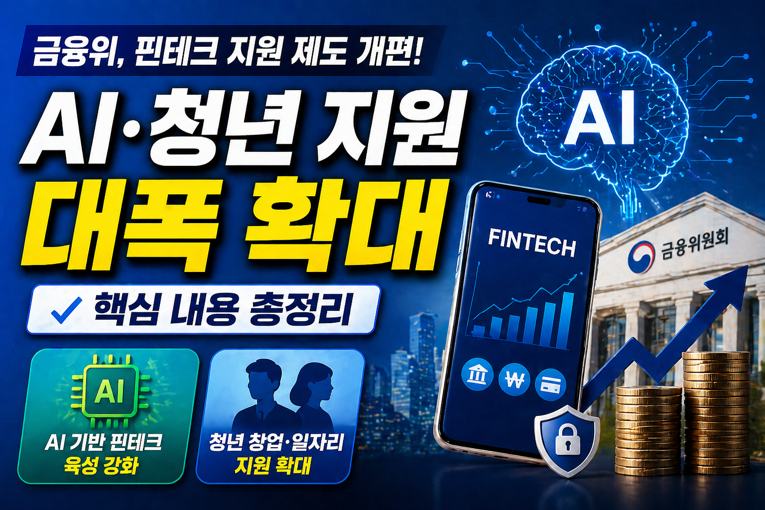 핀테크 지원사업 확 바뀐다, AI 인프라&middot;청년 창업&middot;해외진출 확대