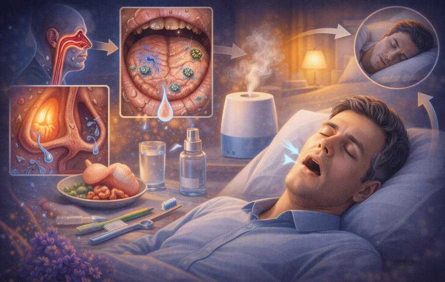 입 벌리고 자는 습관의 원인과 교정 방법 관련 사진