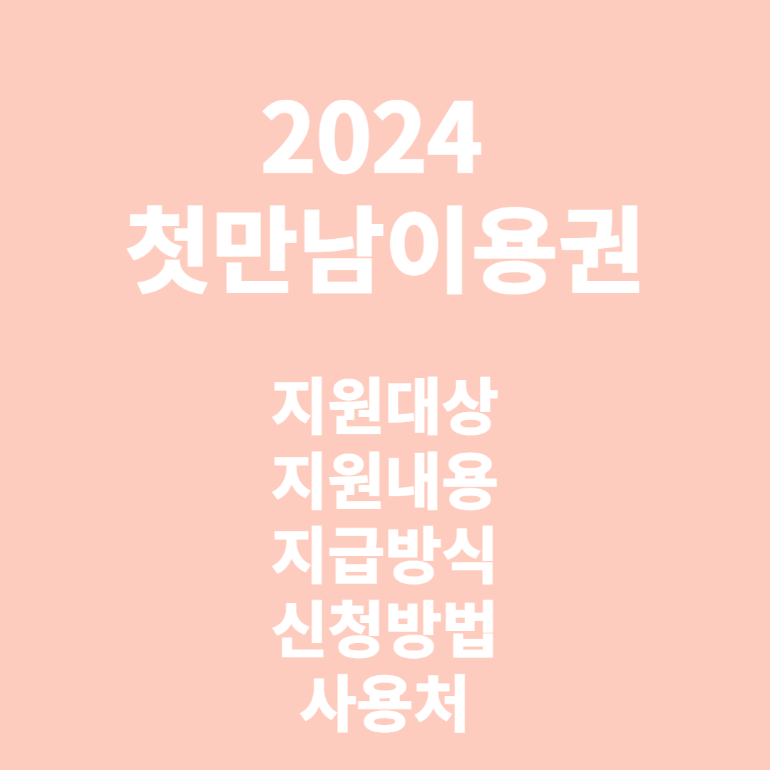 2024 첫만남이용권