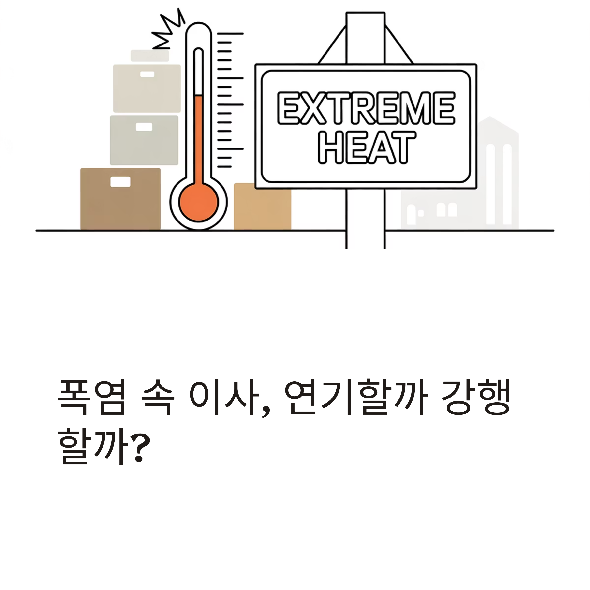 폭염주의보 이사 주의사항
