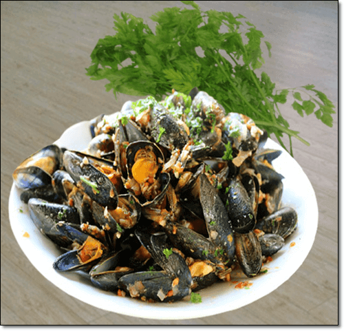 홍합 처빌 요리