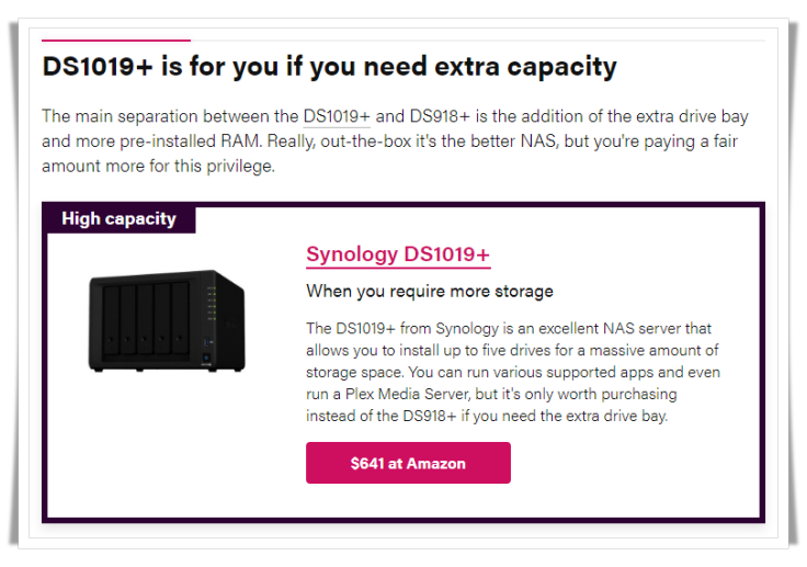 DS1019+ 와 DS918+ 장점