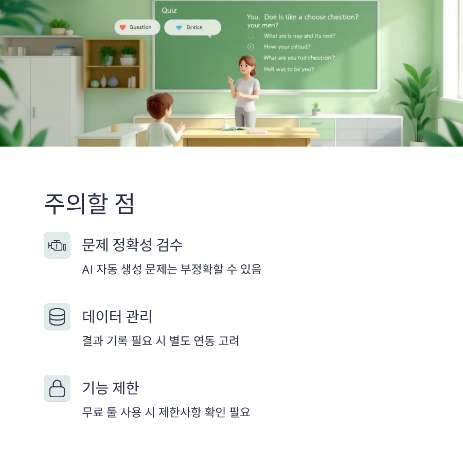 GPT 교육 챗봇에 퀴즈 기능 추가시 주의할점