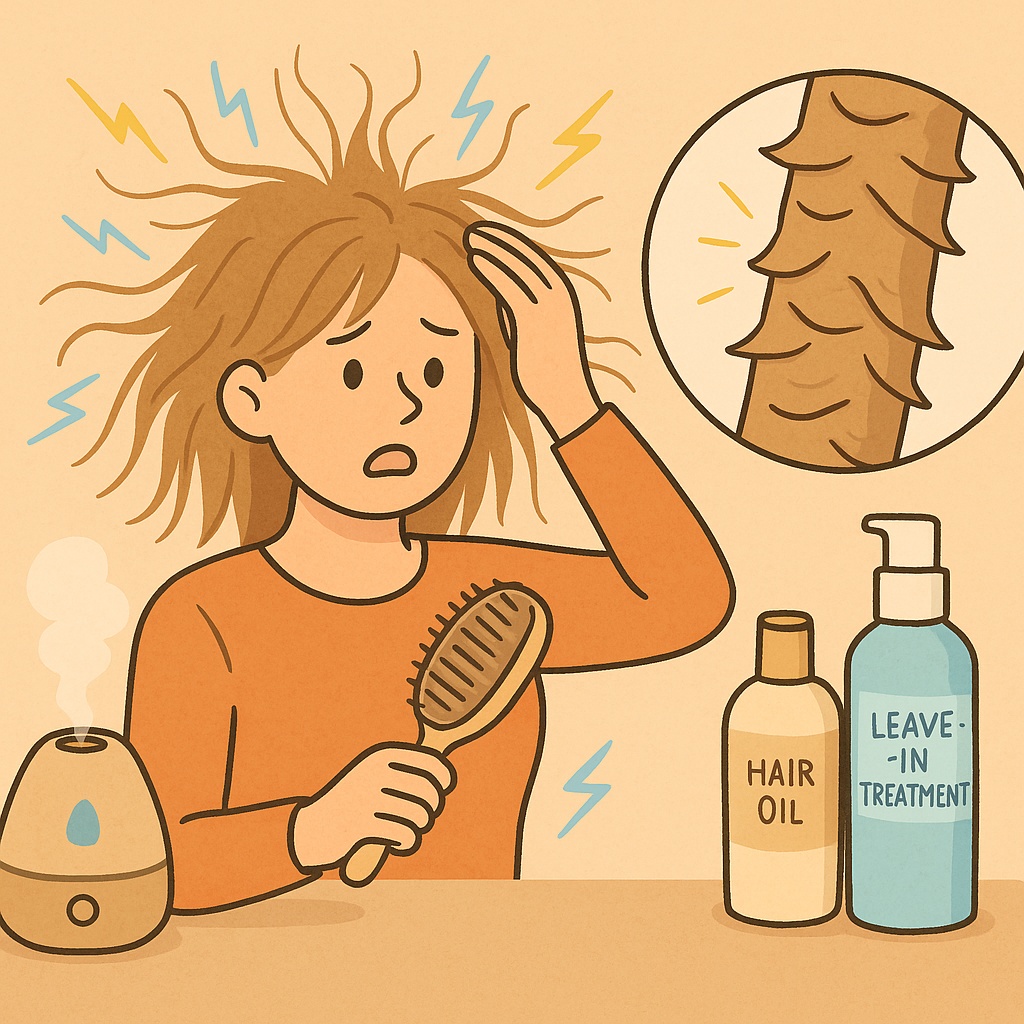 정전기와 모발손상 겨울철 머리카락이 푸석해지는 이유