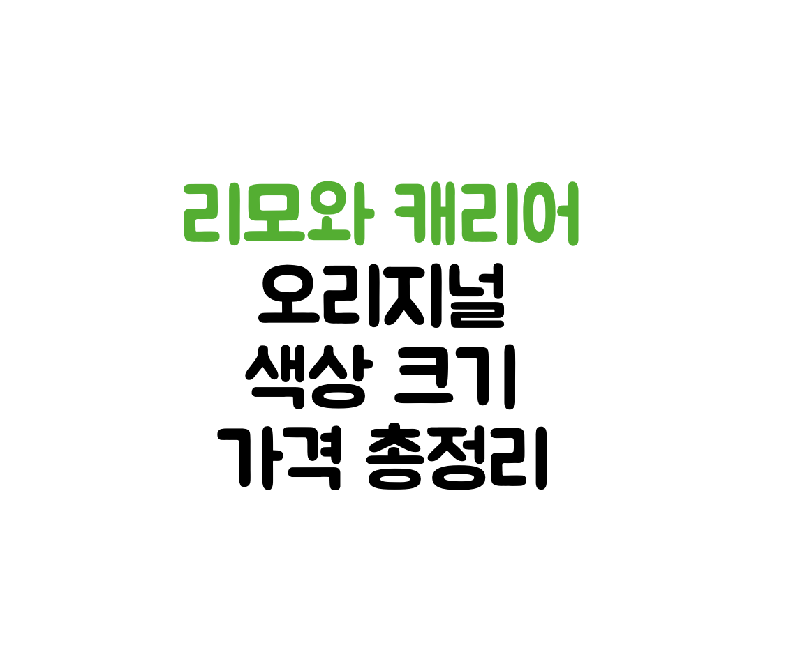 리모와 캐리어 포스팅 타이틀