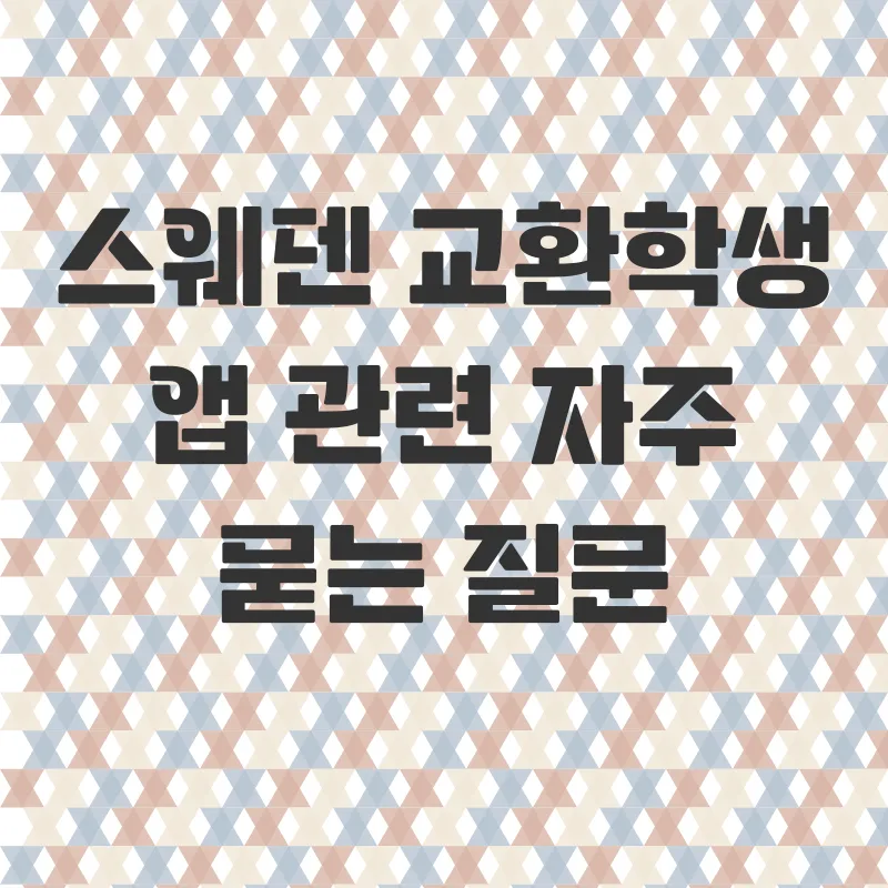 스웨덴 교환학생 필수 앱_4
