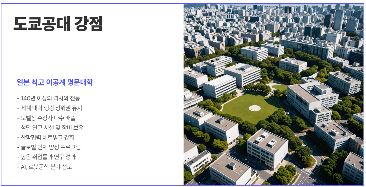 도쿄공대 강점