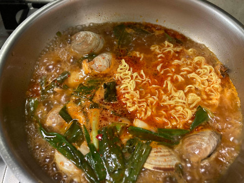 백합 넣은 신라면 건면 후기국물 맛이 끝내주는 해장라면 추천