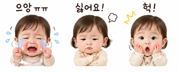 아기 이모티콘 만들기