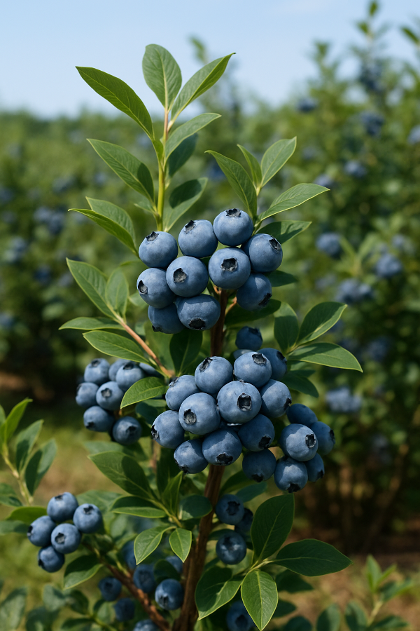 블루베리 나무 사진