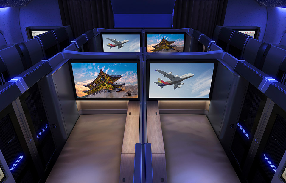 아시아나항공 에어버스 A380 기본정보, 좌석배치도, 좌석 간격