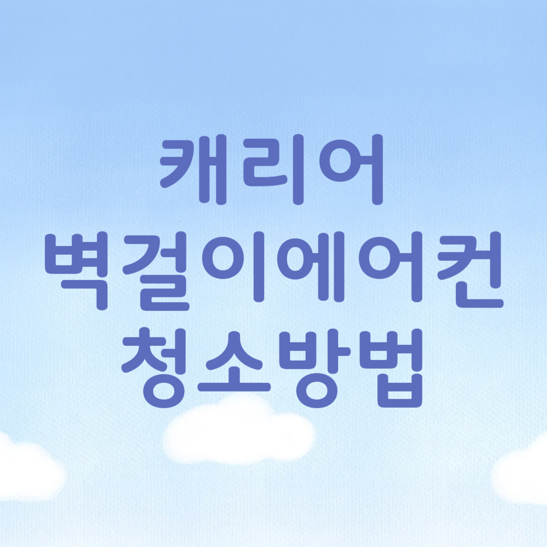 캐리어 벽걸이 에어컨 청소