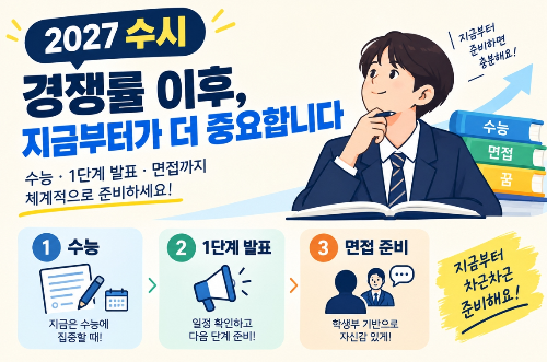 수시 경쟁률 이후 수험생 할 일 (경쟁률, 수시 일정표 만들기, 면접 준비)