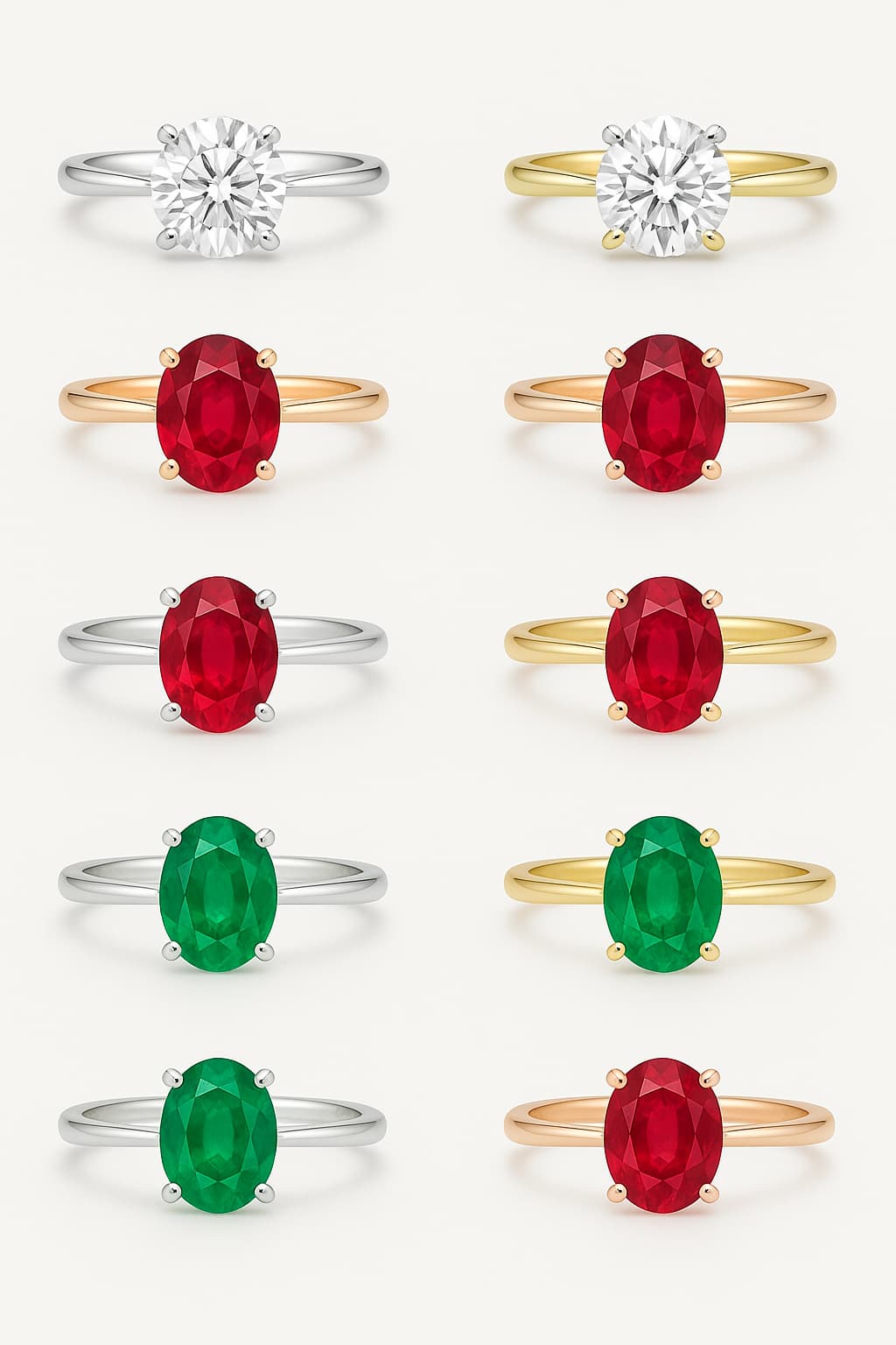 보석과 금속 세팅 &ndash; 조합에 따른 느낌 차이