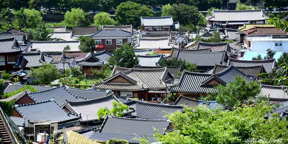 오목대에서 내려다본 전주 한옥마을