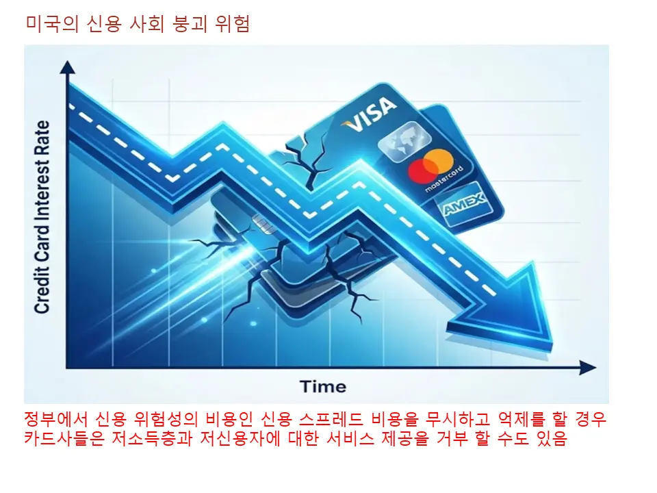 이자 강제 억제 시 미국 신용 사회 붕괴의 위험성
