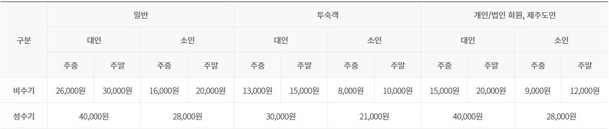 제주-휘닉스-아일랜드-수영장-객실-예약-가격