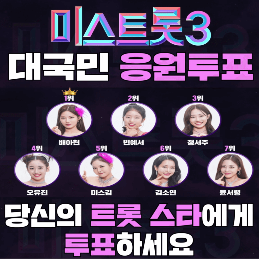 미스트롯3 응원투표