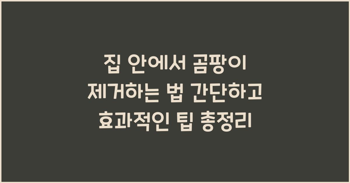 집 안에서 곰팡이 제거하는 법
