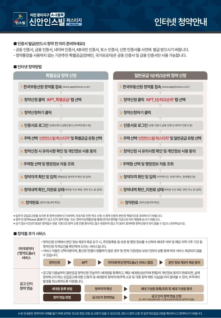 인터넷 청약안내