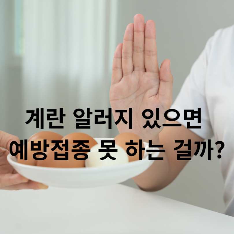 계란 알러지 있는 아이, 예방접종 가능한가요?