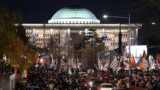 탄헥집회 교통통제.