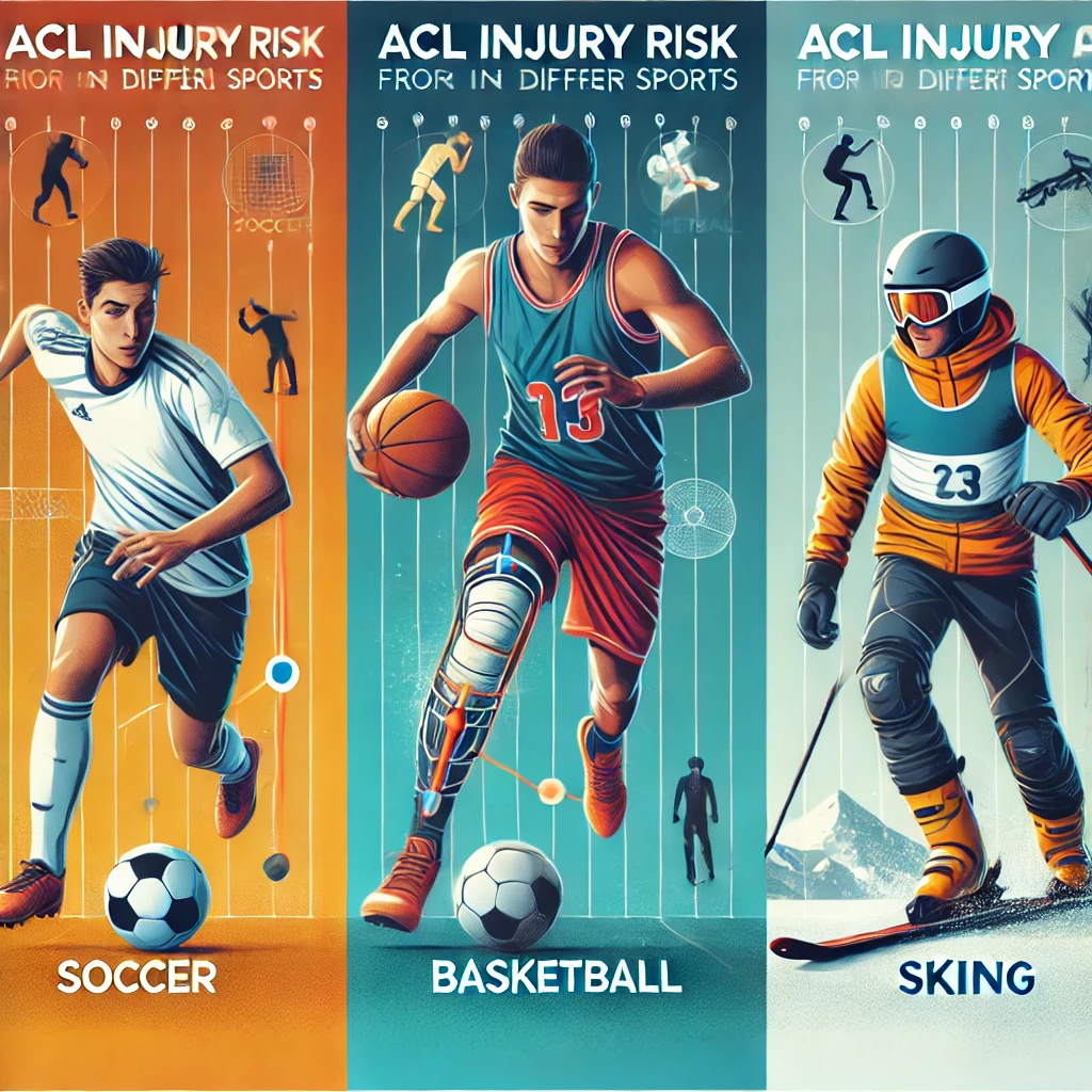 운동 별 십자인대 부상 위험도 비교에 관련된 사진