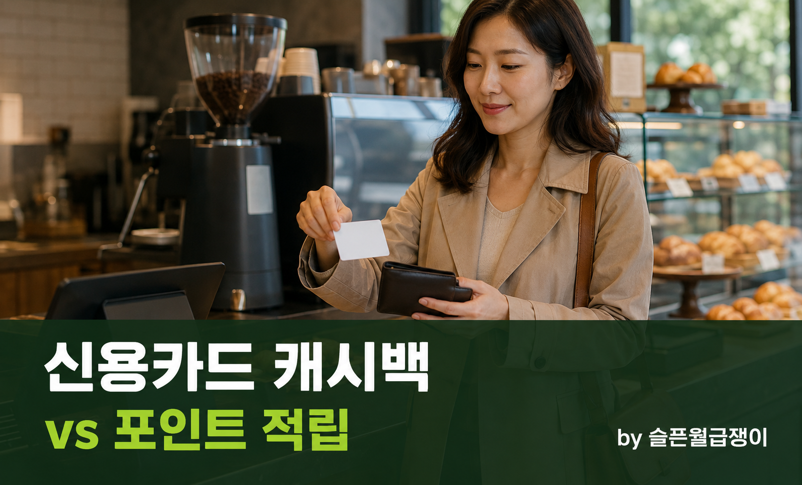 지갑에서 카드를 꺼내는 직장인