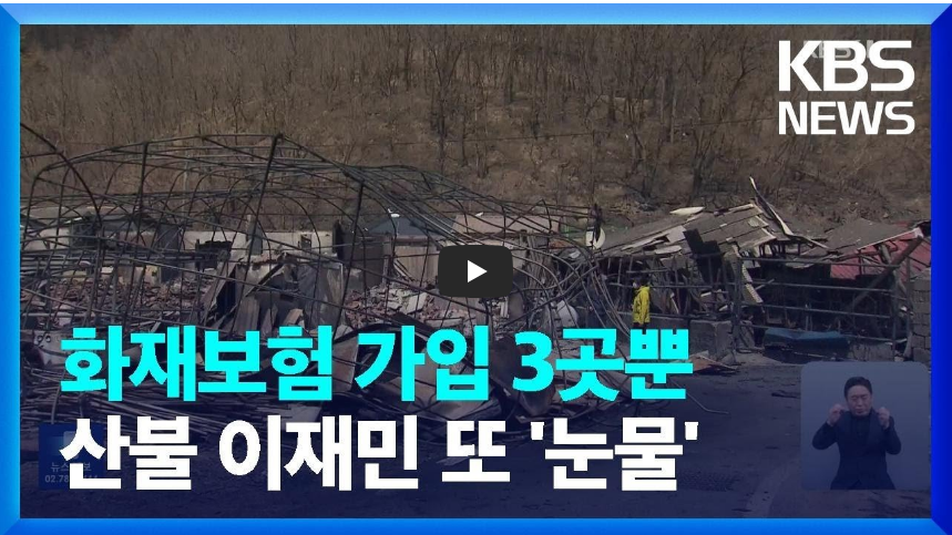 화재보험 미가입으로 보상이 막막한 현실 뉴스 영상
