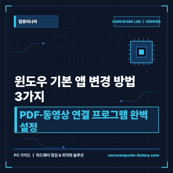 윈도우 기본 앱 변경 방법 3가지: PDF&middot;동영상 연결 프로그램 완벽 설
