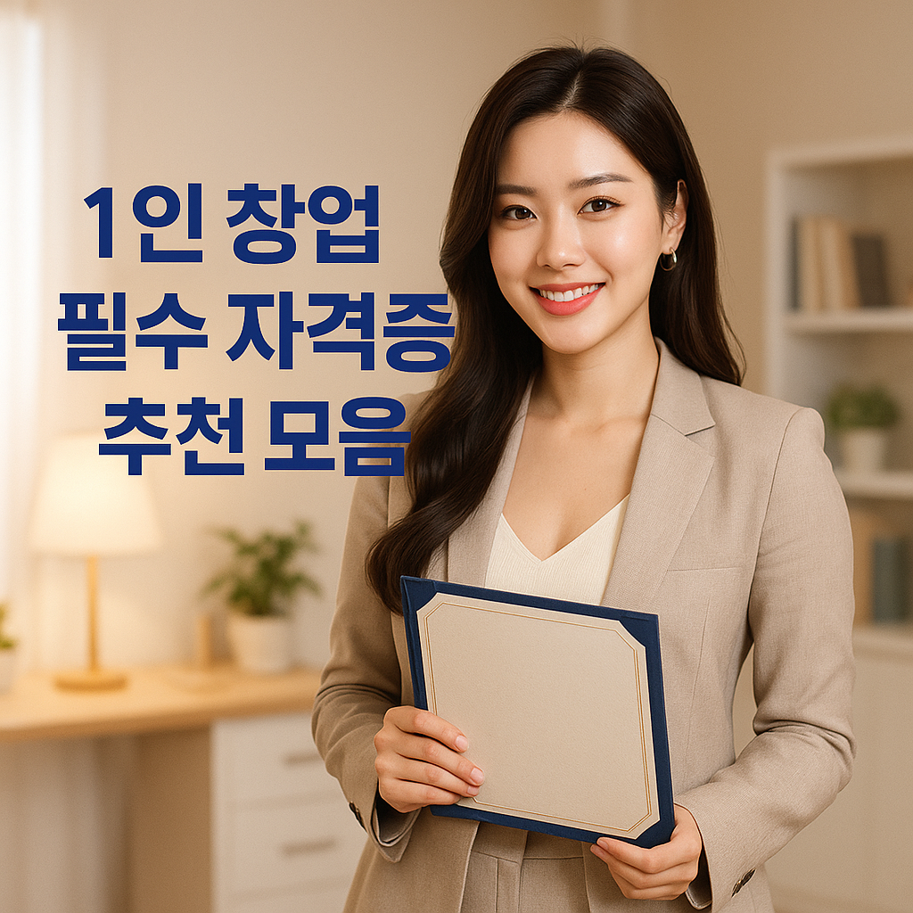 1인 창업에 필수 고수익 자격증 총정리