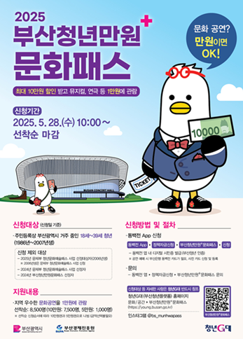 부산청년만원문화패스-신청 대상과 조건은?