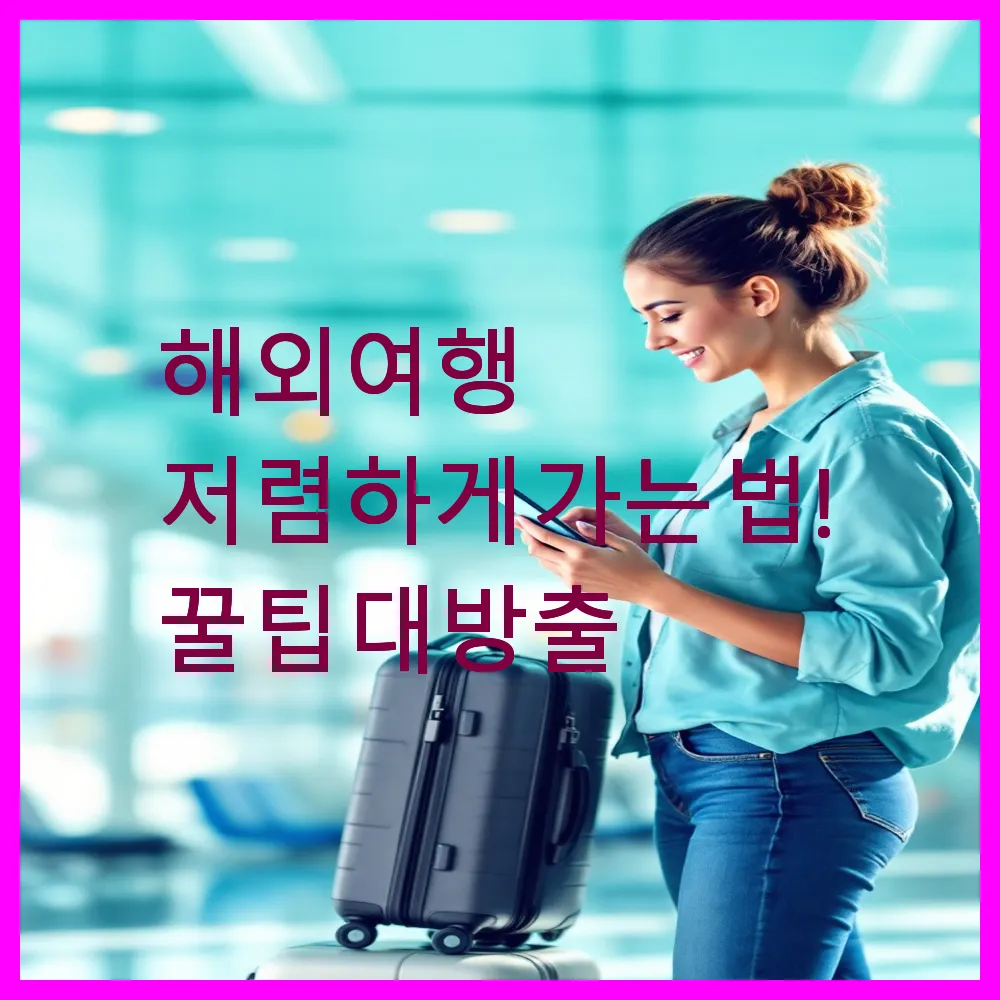 해외여행 저렴하게 가는 법! 꿀팁 대방출