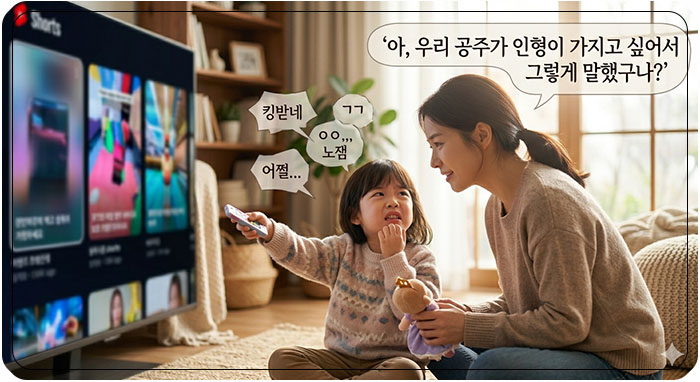 단답형과 줄임말 같은 '토막말' 사용