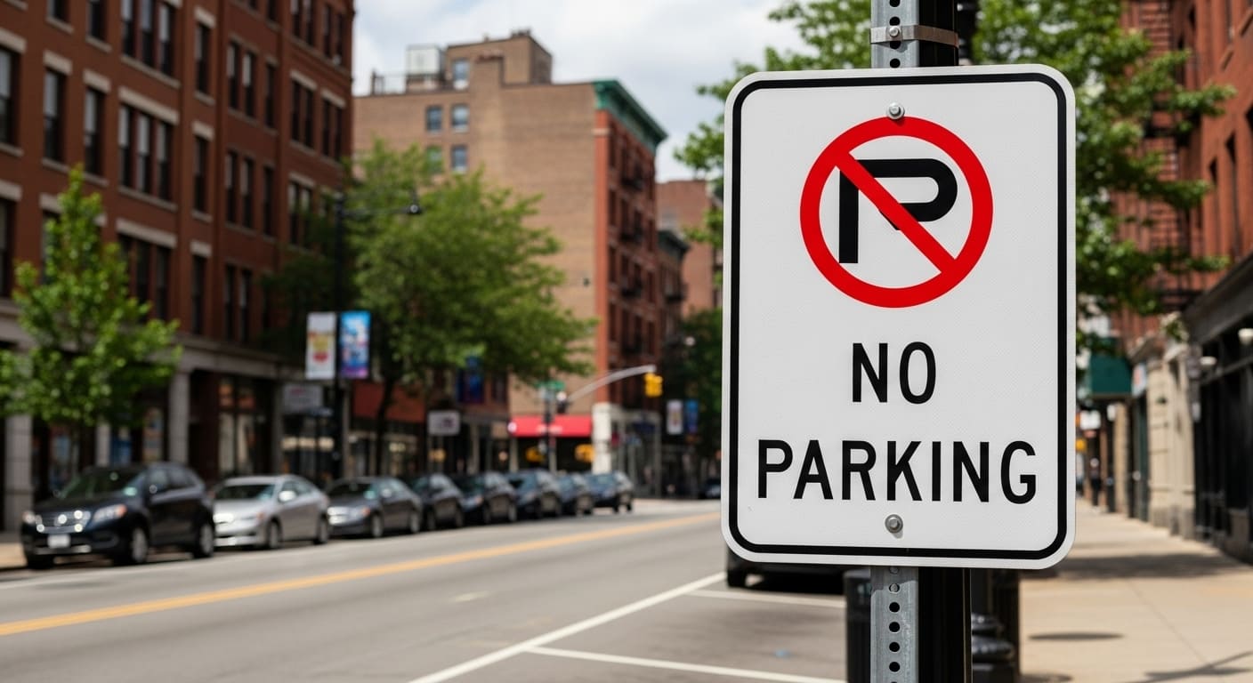 주정차 과태료 고지서가 차량에 부착된 모습