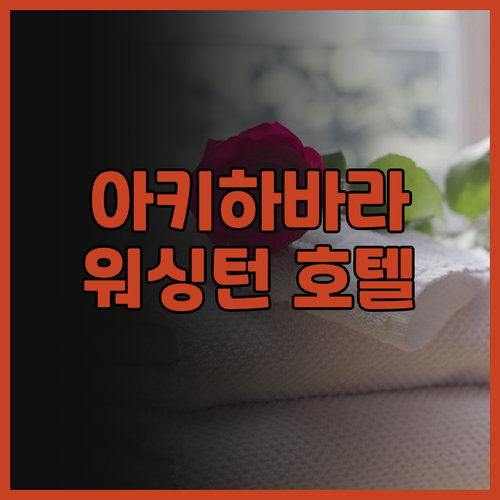 아키하바라 워싱턴 호텔 추천 이유 친