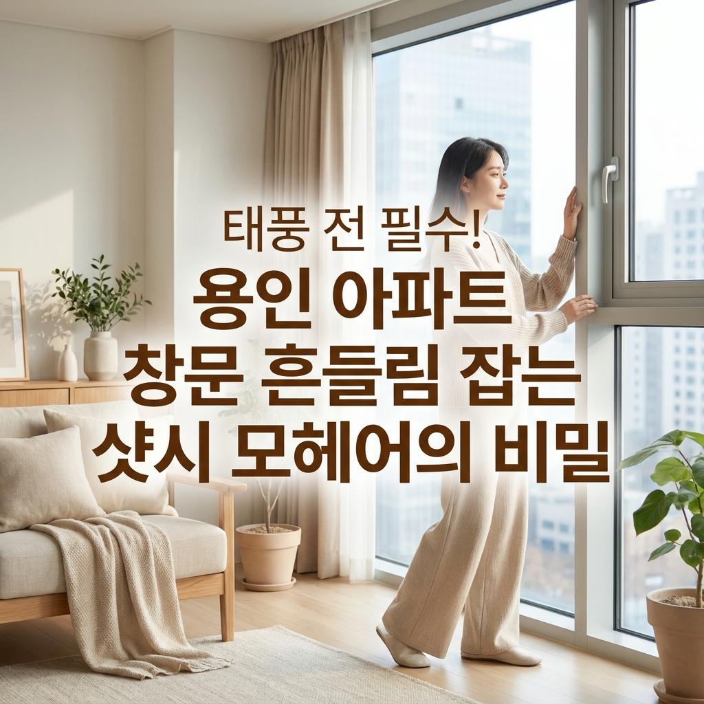 용인 여름철 샷시 덜컹거림 수지 기흥 고층 아파트 필수! 장영란도 놀란 샷시 모헤어 교체 비용 아끼고 태풍 창문 흔들림 방지하는 법