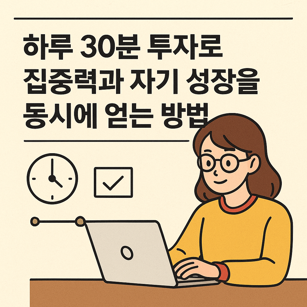 하루 30분 투자로 집중력과 자기 성장을 동시에 얻는 방법