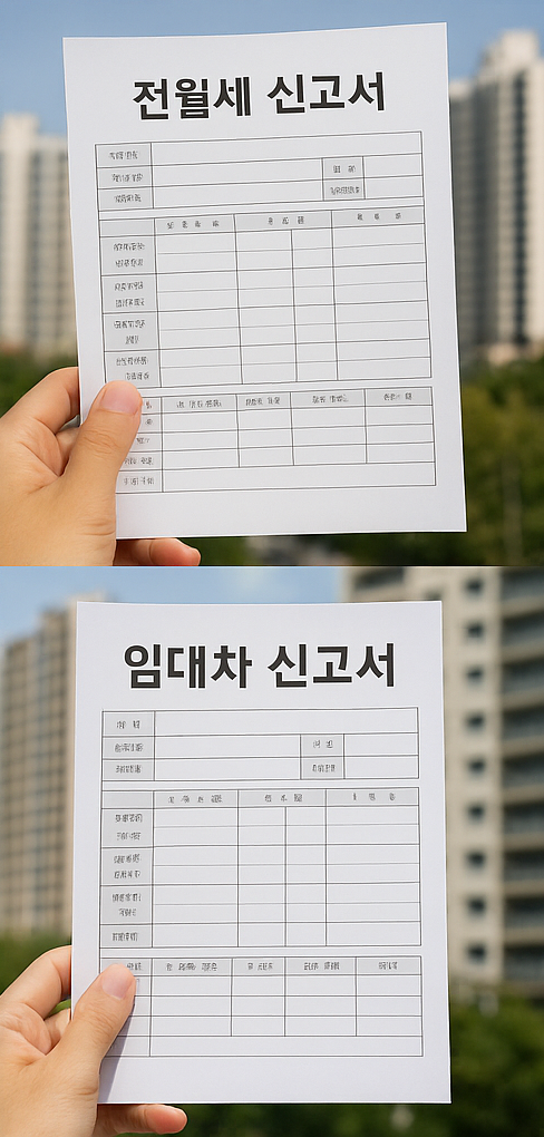 전월세 신고서 관련 이미지