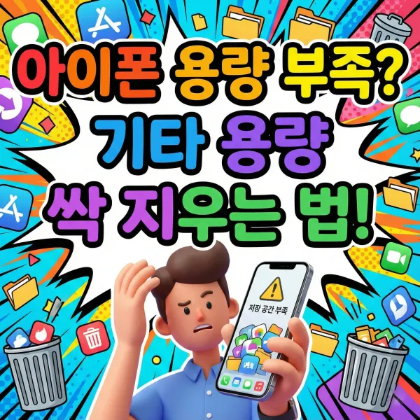아이폰 용량 부족 해결 '기타' 용량 싹 지우는 법
