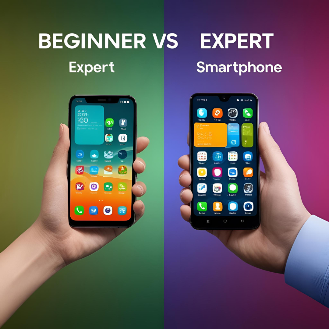 초보자와 전문가의 스마트폰 설정 차이점
