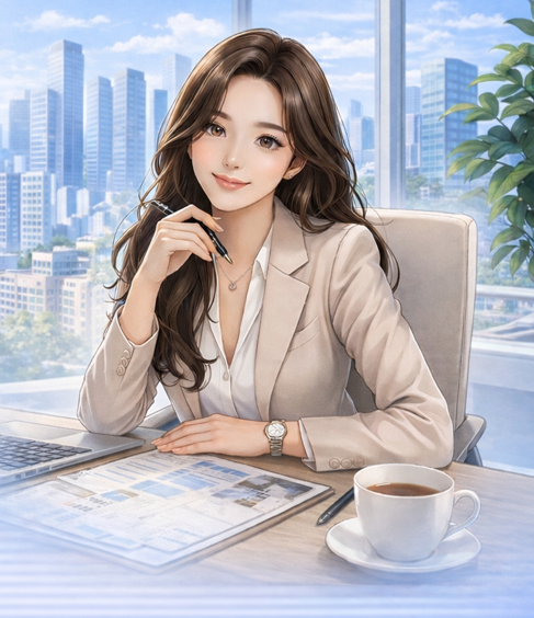 일하는 여성 이미지