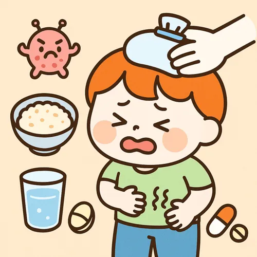 장염 회복을 위한 휴식 이미지