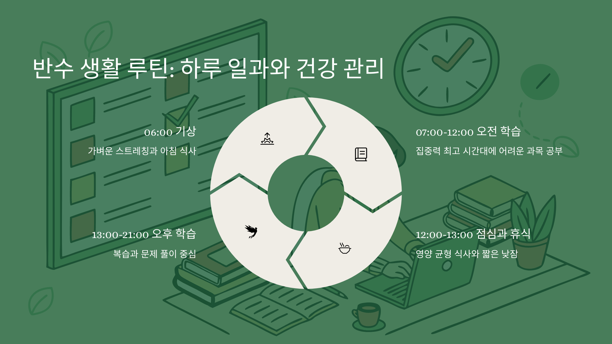 반수생의 하루 루틴