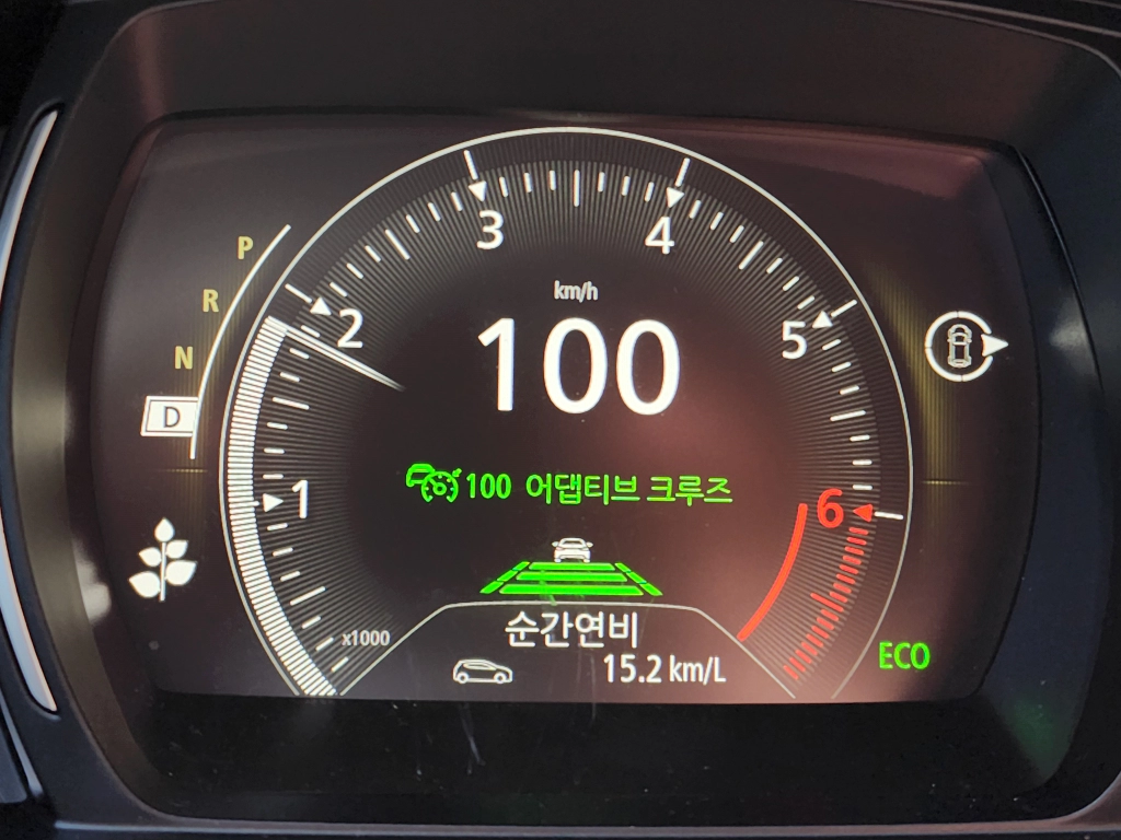 시속 100km, 1800rpm 정도