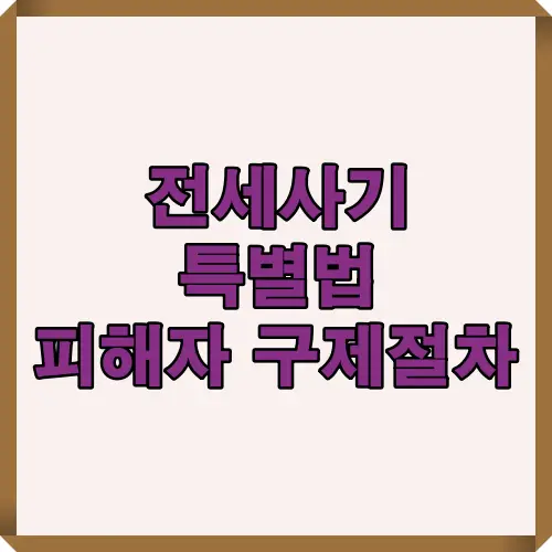 2025년 전세사기 특별법 핵심 내용과 피해자 구제 절차를 한눈에 정리한 대표 썸네일 이미지.