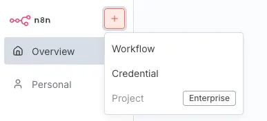 N8N Create workflow